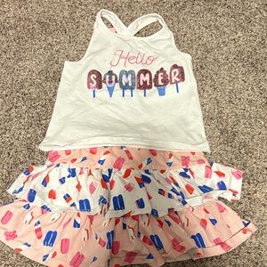 Isaac Mizrahi White and Pink Kids Matching Set